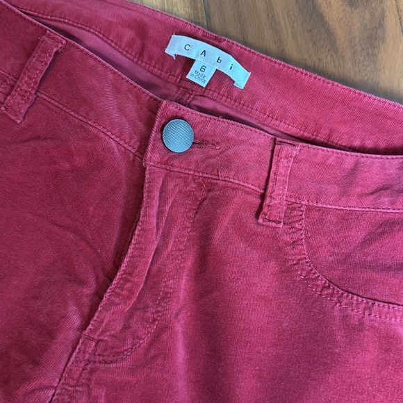 CAbi Style #160 Crimson Corduroy Skinny Pants Size 6, VGUC/EUC - Picture 3 of 5